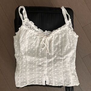 Eyelet tank top